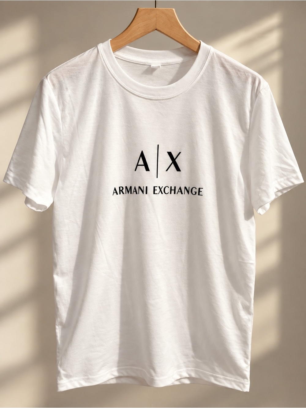Armani Exchange White Tee with Black A|X Logo